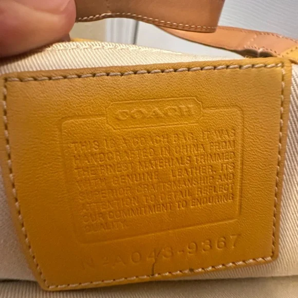 Coach Vintage Tote Bag, Yellow and Lime Green - Picture 15 of 15